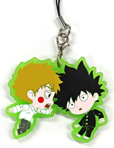 Shigeo Kageyama Arataka Reigen Mob Psycho 100 III Capsule Rubber Strap Ekubo ga Ippai Rubber Charm Key Chain [USED]
