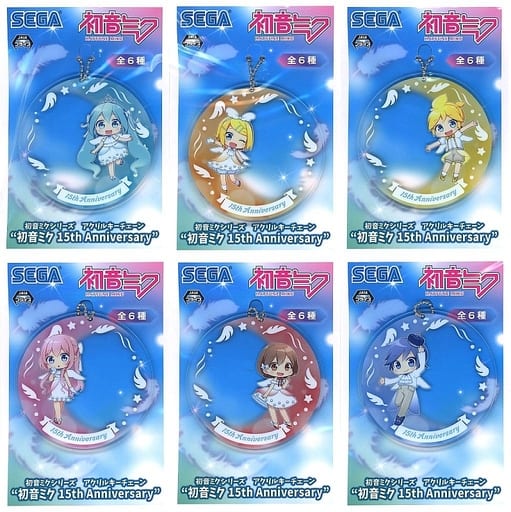 Megurune Ruka, etc. Hatsune Miku Series Acrylic Keychain Hatsune Miku 15th Anniversary All 6 Types Set Key Chain [USED]