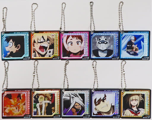 Katsuki Bakugo, etc. My Hero Academia Kiratto Decofla Acrylic Key Chain Vol.2 All 10 Types Set Key Chain [USED]