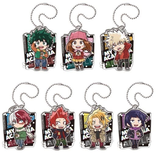 Katsuki Bakugo, etc. My Hero Academia Defome Holiday Acrylic Keychain All 7 Types Set Key Chain [USED]