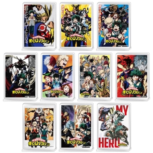 My Hero Academia Izuku Midoriya & Others Poster Acrylic Stand 1 All 10 Types Set Acrylic Stands [USED]