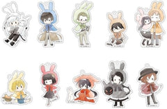 Kenji Miyazawa, etc. Bungo Stray Dogs Retro Chikku Acrylic Key Chain Rabbit Cape Ver. All 10 Types Set Key Chain [USED]