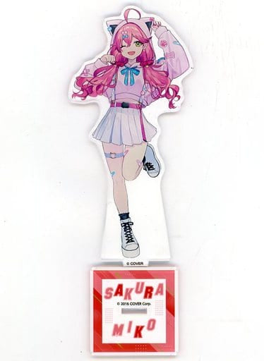 Sakura Miko Illustration by Shugao VTuber Hololive Original Acrylic Stand FamilyMart Winter Holomart Campaign FamiPay Web Exclusive Acrylic Stands [USED]