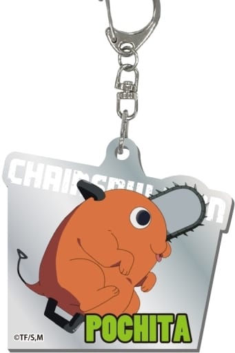 Chainsaw Man Pochita Mirror Acrylic Keychain Keychains [USED]