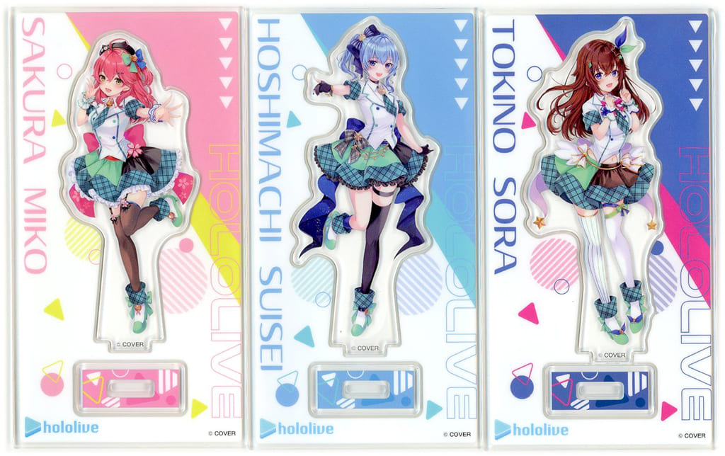 Hoshimachi Suisei, etc. Holomart Outfit VTuber Hololive Acrylic Stand Set A Vol.7 FamilyMart Vol.7 FamiPay Web Exclusive Acrylic Stands [USED]