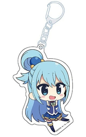 Aqua KonoSuba God's Blessing on this Wonderful World! Petanko Acrylic Key Chain Pop Up Shop in Volks Akihabara Hobby Tengoku 2 Limited Key Chain [USED]