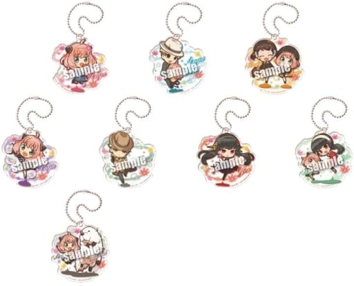 Anya Forger, etc. SPY x FAMILY Pyoncolle Opening Acrylic Keychain All 8 Types Set Key Chain [USED]