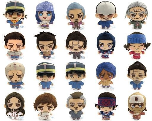 Hyakunosuke Ogata, etc. Golden Kamuy Sega Lucky Kuji Pastel Art Collection Plush Mascot Prize B All 20 Types Set Mascot [USED]