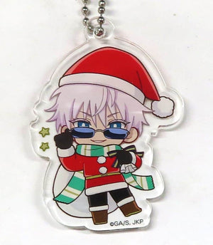 Satoru Gojo Jujutsu Kaisen Mini Character Acrylic Key Chain Christmas Ver. Juju Shop in Abeno Q's Mall Limited Key Chain [USED]