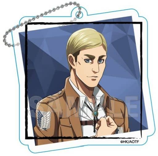 Erwin Smith A Attack on Titan Trading Acrylic Key Chains Flag Ver. Key Chain [USED]