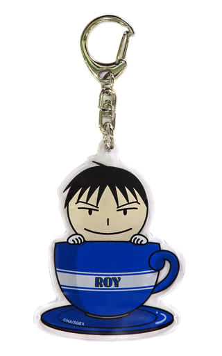 Roy Mustang Fullmetal Alchemist Trading Acrylic Key Chains Cafe 20th Anniversary Square Enix Cafe Limited Key Chain [USED]