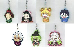 Nezuko Kamado, etc. Demon Slayer: Kimetsu no Yaiba Entertainment District Arc Rubber Strap Collection Vivimus All 7 Types Set Key Ring [USED]
