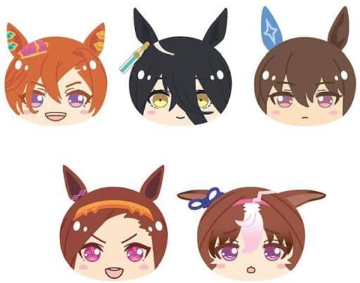 TM Opera O, etc. Umamusume: Pretty Derby Omanjuu Niginigi Mascot 6 All 5 Types Set Key Ring [USED]