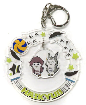 Bokuto Owl Akaashi Owl Haikyu!! Burarin Acrylic Key Chain Collection Key Chain [USED]