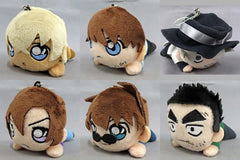 Toru Amuro, etc. Detective Conan Lying Plush Toy Petit Vol.3 Resale Version All 6 Types Set Key Ring [USED]