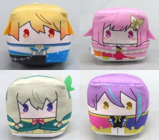 Tsukasa Tenma, etc. Hatsune Miku: Colorful Stage! More Plus Square Mascot Wonderlands X Showtime All 4 Types Set Key Chain [USED]