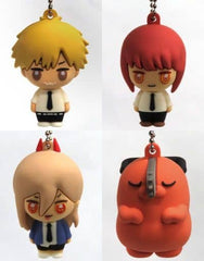 Chainsaw Man Denji & Others Three Dimensional Rubber Mascot All 4 Types Set Keychains [USED]