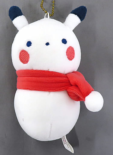 Pikachu Snowman Pokemon Ball Chain Mascot Its'Demo Limited Key Chain [USED]