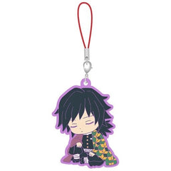 Giyu Tomiokau Demon Slayer: Kimetsu no Yaiba Metsu! Capsule Rubber Mascot 15 Key Ring [USED]