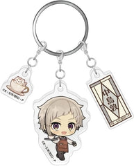 Atsushi Nakajima Bungo Stray Dogs Triple Acrylic Key Chain Jun Bungo Kissa Ver. Key Chain [USED]