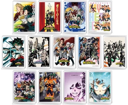 My Hero Academia Izuku Midoriya & Others Poster Acrylic Stand 2 All 13 Types Set Acrylic Stands [USED]
