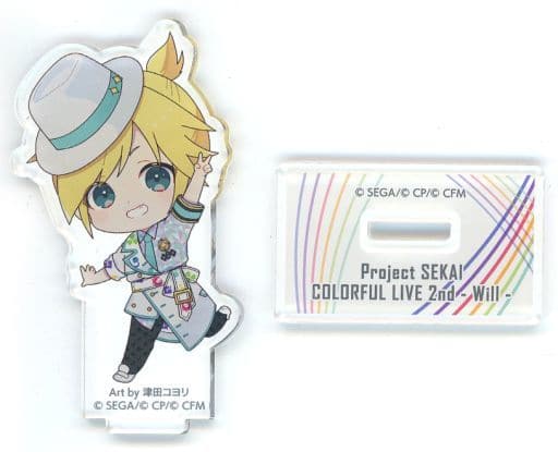 Len Kagamine Hatsune Miku: Colorful Stage! Mini Character Acrylic Stand Collection C Colorful Live 2nd: Will Limited Acrylic Stands [USED]