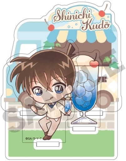 Shinichi Kudo Detective Conan Charapeko Drink Ver. Diorama Acrylic Stand Acrylic Stand [USED]