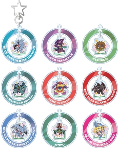 Blue-eyed White Dragon, etc. Yu-Gi-Oh! Toon World Taste Deformation Yurayura Acrylic Keychain All 9 Types Set Key Chain [USED]