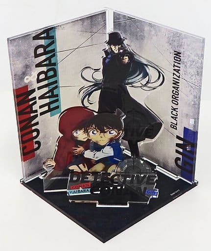 Conan Edogawa Ai Haibara Gin Detective Conan Acrylic Diorama Face to Fate Ver. Acrylic Stand [USED]