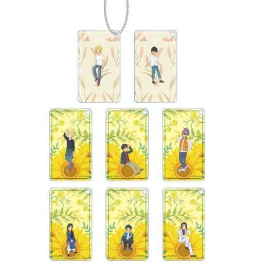 Ash Lynx, etc. Banana Fish Botania Trading Square Acrylic Keychain All 8 Types Set Key Chain [USED]