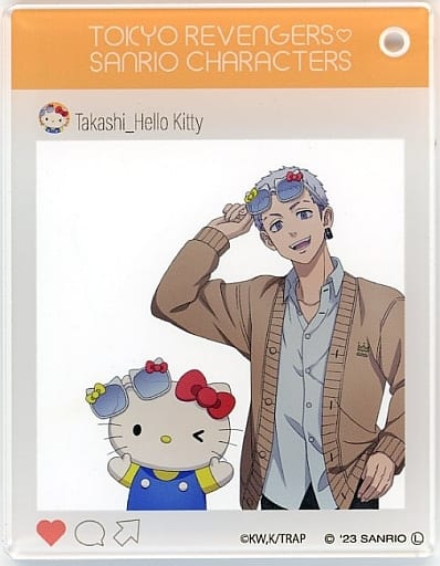 Takashi Mitsuya Hello Kitty Tokyo Revengers X Sanrio Characters SNS Style Acrylic Keychain Lawson Loppi Hmv & Books Online Limited Key Chain [USED]