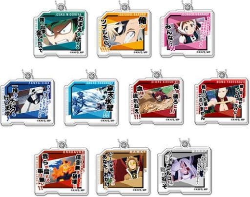 Katsuki Bakugo, etc. My Hero Academia Purapura Acrylic Keychain Famous Scene Series A box All 10 Types Set Key Chain [USED]