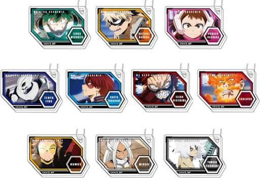 Izuku Midoriya, etc. My Hero Academia Decofla Acrylic Key Chain Vol.5 All 10 Types Set Key Chain [USED]