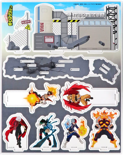 My Hero Academia Izuku Midoriya & Others Original Acrylic Diorama Battle Ver. Acrylic Stands [USED]