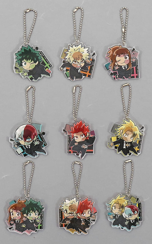 Izuku Midoriya, etc. My Hero Academia Pita! Deformed Suit Acrylic Keychain TOHO animation STORE Limited All 9 Types Set Key Chain [USED]