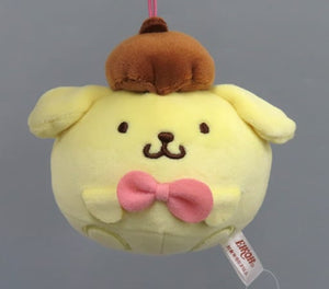 Pompompurin Hokkori Brown Sanrio Characters Mochimochi Marui Mascot Key Ring [USED]