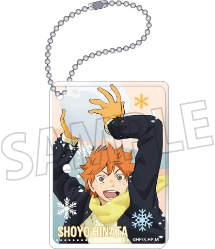 Shoyo Hinata Haikyu!! TO THE TOP Square Acrylic Key Chain Collection Snowball Fight Key Chain [USED]