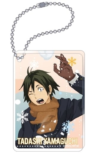 Tadashi Yamaguchi Haikyu!! TO THE TOP Square Acrylic Keychain Collection Snowball Fight Key Chain [USED]