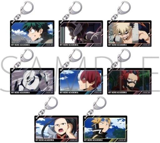My Hero Academia Izuku Midoriya & Others Famous Scene Acrylic Keychain Collection Class 1-A Students All 8 Types Set Keychains [USED]