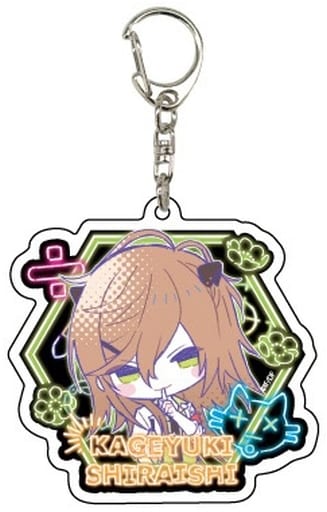 Kageyuki Shiraishi Color x Malice Graph Art Illustration Acrylic Key Chain 04 Neon Ver. Key Chain [USED]