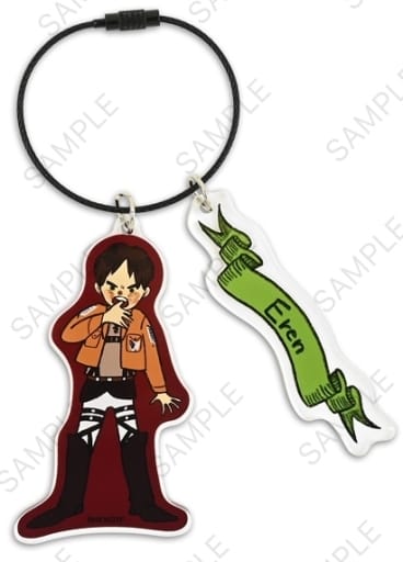 Ellen Yeager Attack on Titan Collaboration with Illustrator Wani Aoi Big Acrylic Key Chain Key Chain [USED]