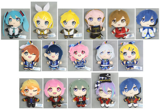 Hatsune Miku, etc. Hatsune Miku: Colorful Stage! Sega Lucky Kuji Vol.3 Petit Nui Mascot Prize B All 16 Types Set Key Chain [USED]