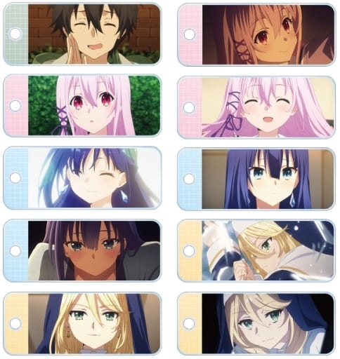 Shu Ogata, etc. Engage Kiss Trading Scene Shot Acrylic Key Tag All 10 Types Set Key Chain [USED]