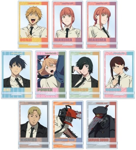 Chainsaw Man Denji & Others Trading Acrylic Keychain Ver.B All 10 Types Set Acrylic Stands [USED]