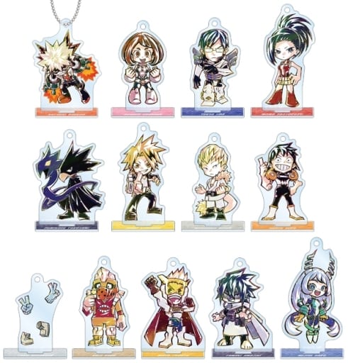Katsuki Bakugo, etc. My Hero Academia Deformed Ani-Art Trading Acrylic Stand Key Chain Ver.B All 13 Types Set Key Chain [USED]