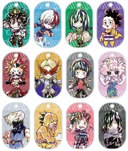 My Hero Academia Izuku Midoriya & Others Chibi Ani-Art Trading Acrylic Key Tag Ver.A All 12 Types Set Keychains [USED]