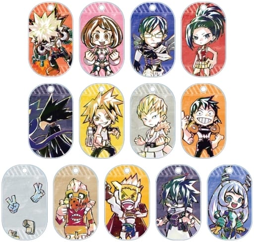 My Hero Academia Katsuki Bakugo & Others Chibi Ani-Art Trading Acrylic Key Tag Ver.B All 13 Types Set Keychains [USED]
