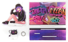 Tokoyami Towa VTuber Hololive with Ball Chain Acrylic Diorama Stand Birthday Anniversary 2022 Acrylic Stands [USED]