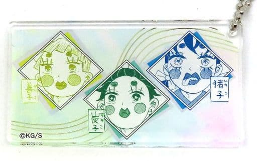 Tanjiro Kamado Zenitsu Agatsuma Inosuke Hashibira Demon Slayer: Kimetsu no Yaiba Girls Acrylic Keychain Collection Koyoharu Gotoge Original Art Exhibition Limited Key Ring [USED]