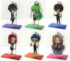 C.C., etc. Code Geass: Lelouch of the Rebellion Acrylic Stand Key Chain Collection Sunshine City Prince Hotel Collaboration Cafe 2nd Edition Limited All 6 Types Set Key Chain [USED]